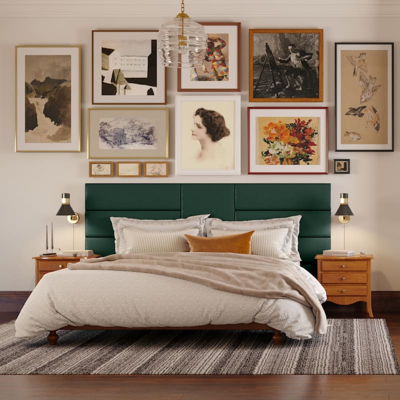 Jaxx Panelist Modern Padded Headboard in Premium Vegan Leather - Set of 4 Panels