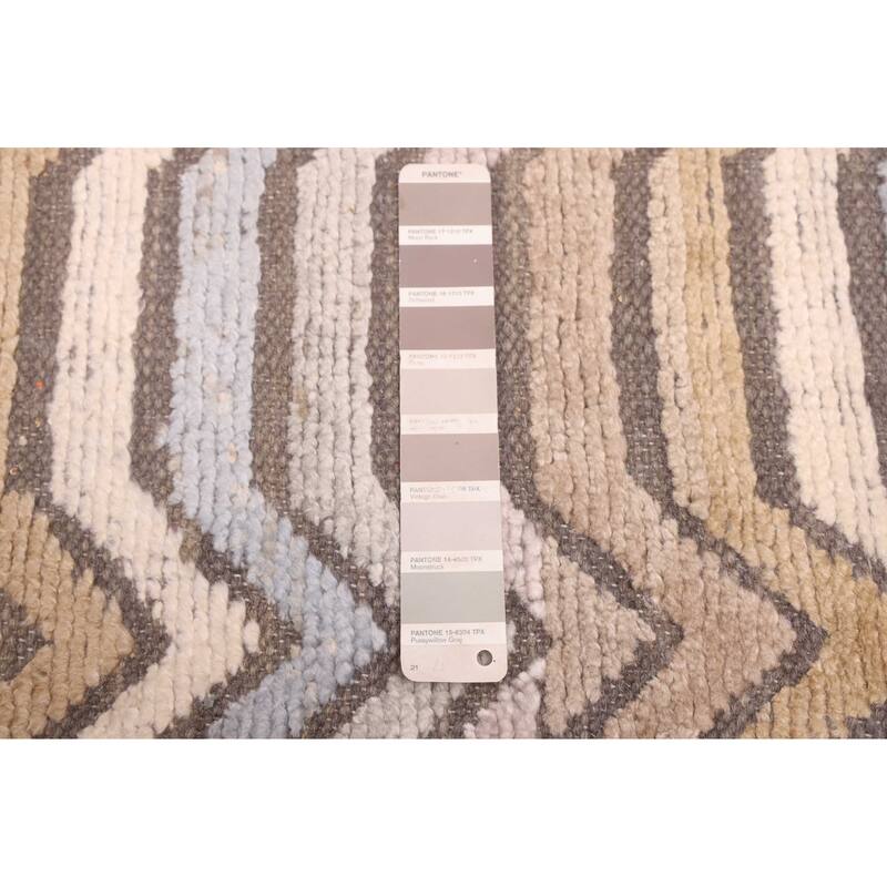 ECARPETGALLERY Hand-knotted Tangier Taupe Silk, Wool Rug - 9'2 x 11'10