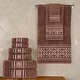 preview thumbnail 69 of 82, Superior Sadie Zero Twist Cotton Solid and Floral 9 Piece Towel Set Chocolate