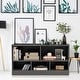 preview thumbnail 3 of 8, Gymax Kids 5-Cube Storage Cabinet 2-Shelf Wood Bookcase Organizer Grey