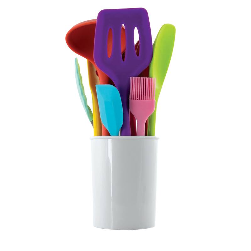 MegaChef 12 Piece Mulit-Color Silicone Kitchen Utensil Set