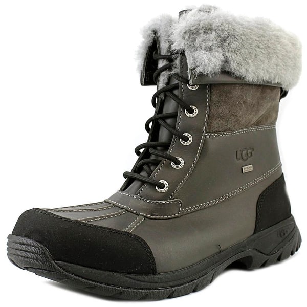 Shop Ugg Australia Butte Men Round Toe Leather Gray Snow Boot