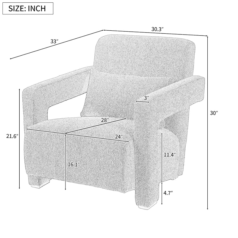 Dawson Modern Boucle Accent Chair by Christopher Knight Home