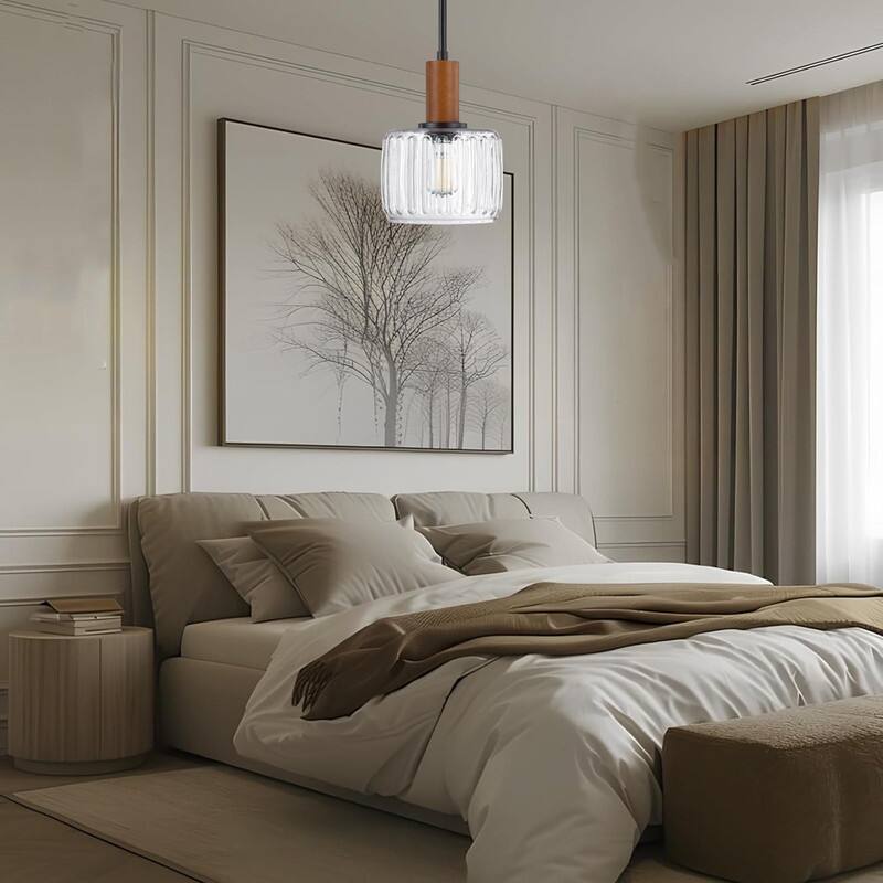 3 Pack light fixtures clear glass black kitchen light glass, metal pendant light