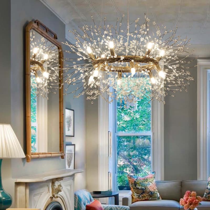 12/20-Light Modern Firework Dandelion Crystal Chandelier(Bulb Included)