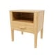 preview thumbnail 13 of 15, GDFStudio - Miri Mid-Century Modern Solid Bamboo Wood Nightstand with Drawer & Open Shelf, Softly Curved Edges Design