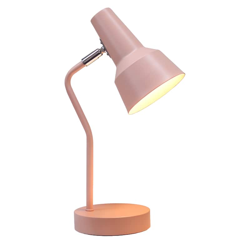 Metal Gooseneck Desk Lamp Adjustable Task Light for Home Office - 7.80 x 5.20 x 15.20 in. (L x W x H)
