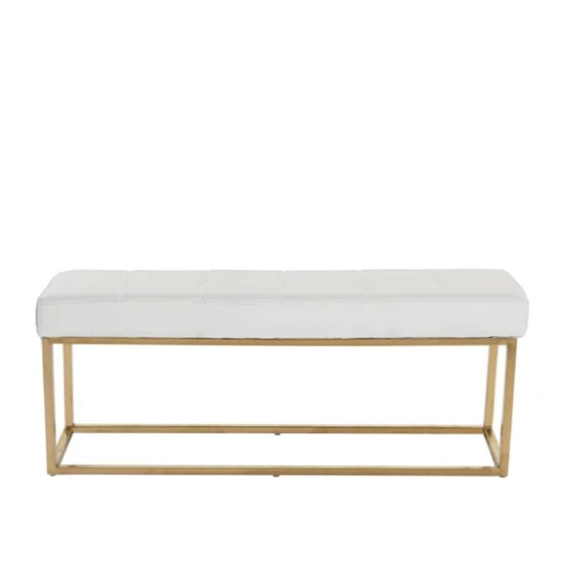 Cisne Gold Bench (40") - White