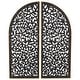 preview thumbnail 8 of 22, Brown Wooden Handmade Arched Floral Wall Decor with Intricate Carvings (Set of 2)