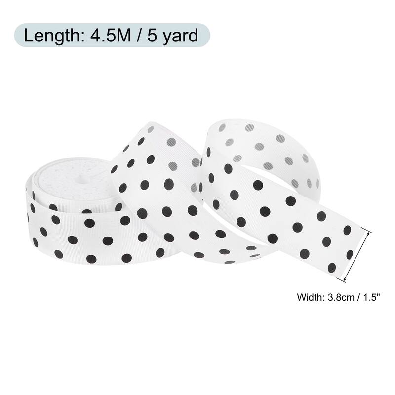 Grosgrain Ribbons with Dots Ribbon Bow Decoration
