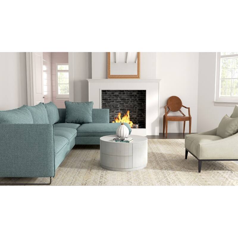 Carolina Living Christa 2-Drawer 30" Round Coffee Table