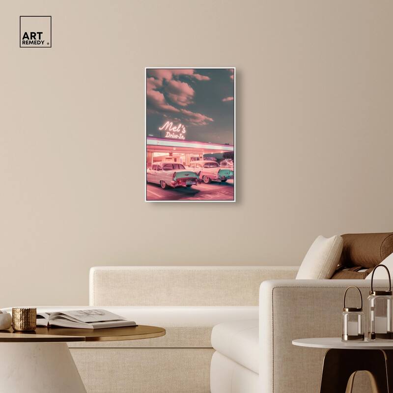 Drive In Stop Canvas by Art Remedy
