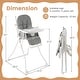 preview thumbnail 14 of 19, Gymax Foldable High Chair Easy Clean Compact Highchair w/ Removable