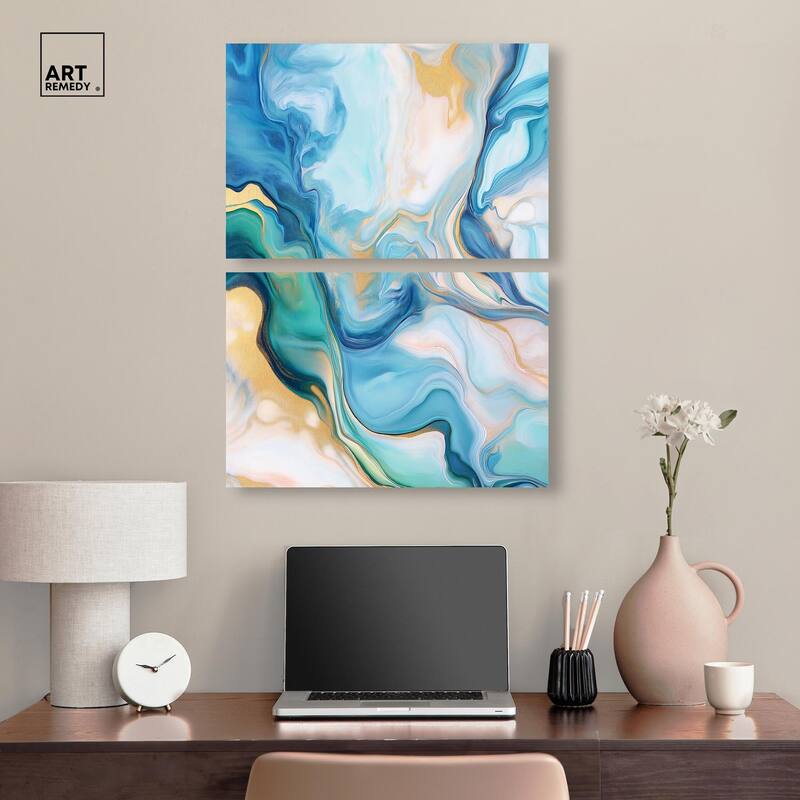 Visions Pastel II Canvas Set of 2 by Art Remedy, Gallery Wrapped