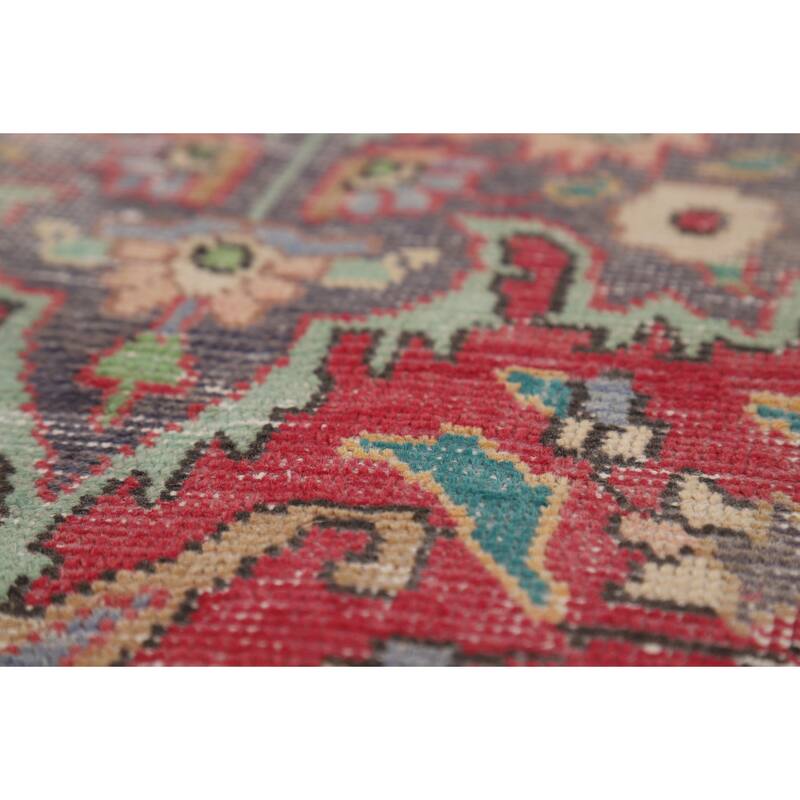 Geometric Tabriz Persian Vintage Area Rug Handmade Wool Carpet - 7'8"x 11'3"
