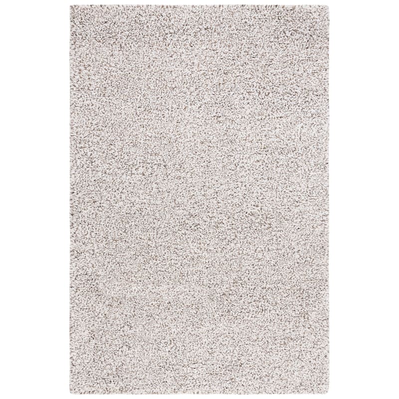 SAFAVIEH Handmade Ortanta Shag Bibeta Wool Rug - 8' x 10' - Ivory/Brown