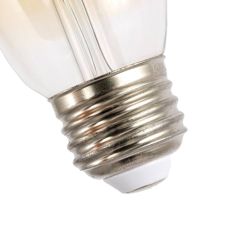 Industrial Non-Dimmable ST58-4W LED Edison Glass Bulbs with E26 Base, Warm White 2700K, Tinted Amber (Pack of 4) by JONATHAN Y