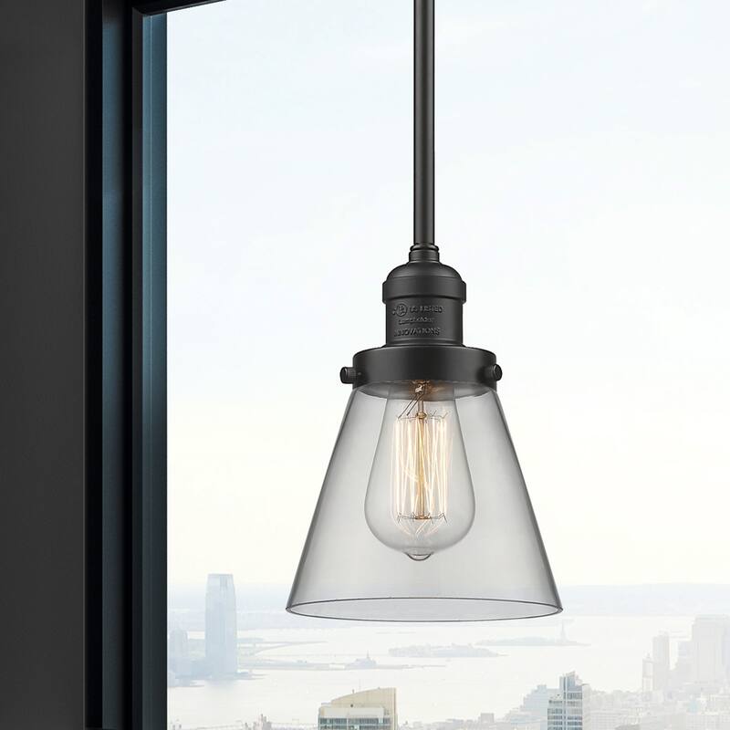 Innovations Lighting Franklin Restoration Cone - 1 Light 6" Stem Hung Mini Pendant