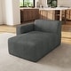 preview thumbnail 2 of 62, Modern No Assembly Required Sectional Chaise Lounge Side Sofa Left Facing - Grey-Chaise