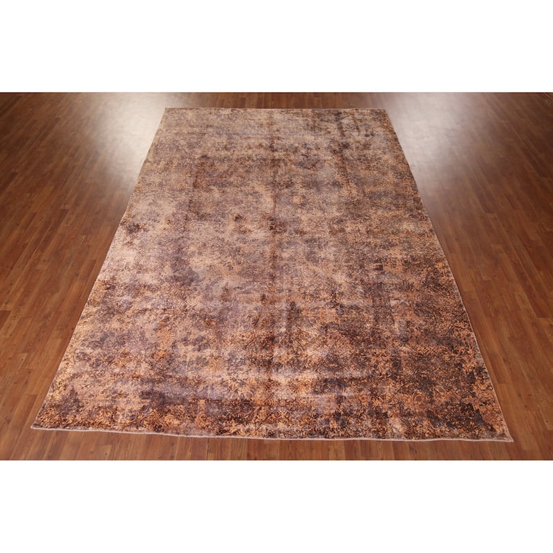 Abstract Indian Area Rug Hand-Knotted Wool Carpet - 8'2"x 11'5"