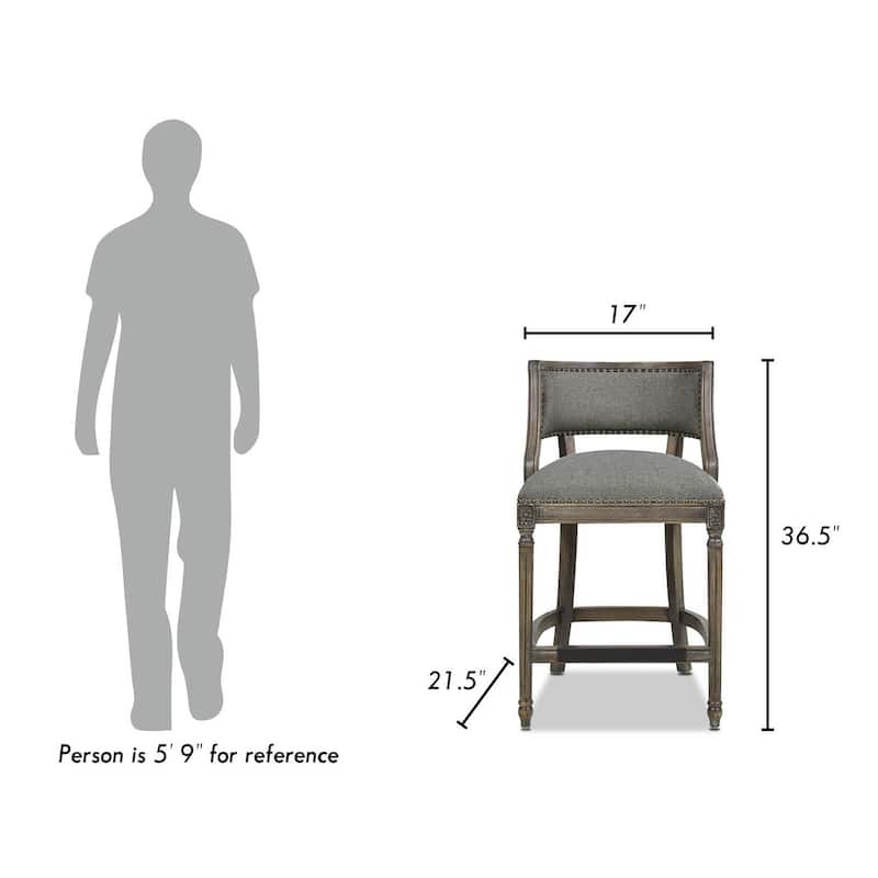 Paris Farmhouse Counter and Bar Stool with Backrest