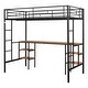 preview thumbnail 13 of 11, Stylish Twin Size Loft Bed with Integrated Study Area,Storage Shelves and Noise-Reducing Features For Home
