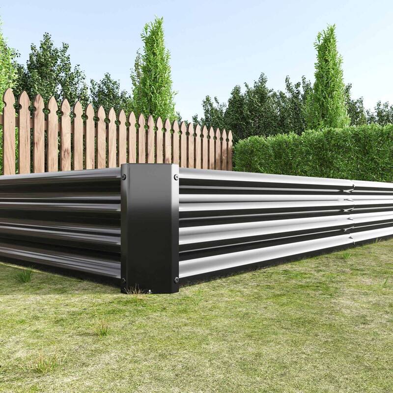 Large Galvanized Metal Raised Garden Bed Open Bottom Rust-Resistant