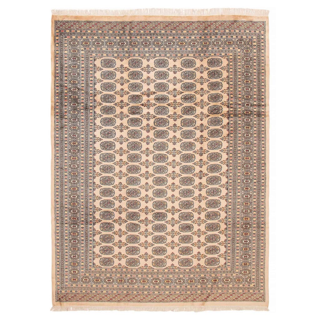 Finest Peshawar Bokhara Beige Rug 8'0" x 10'11" - 8'0 x 10'11