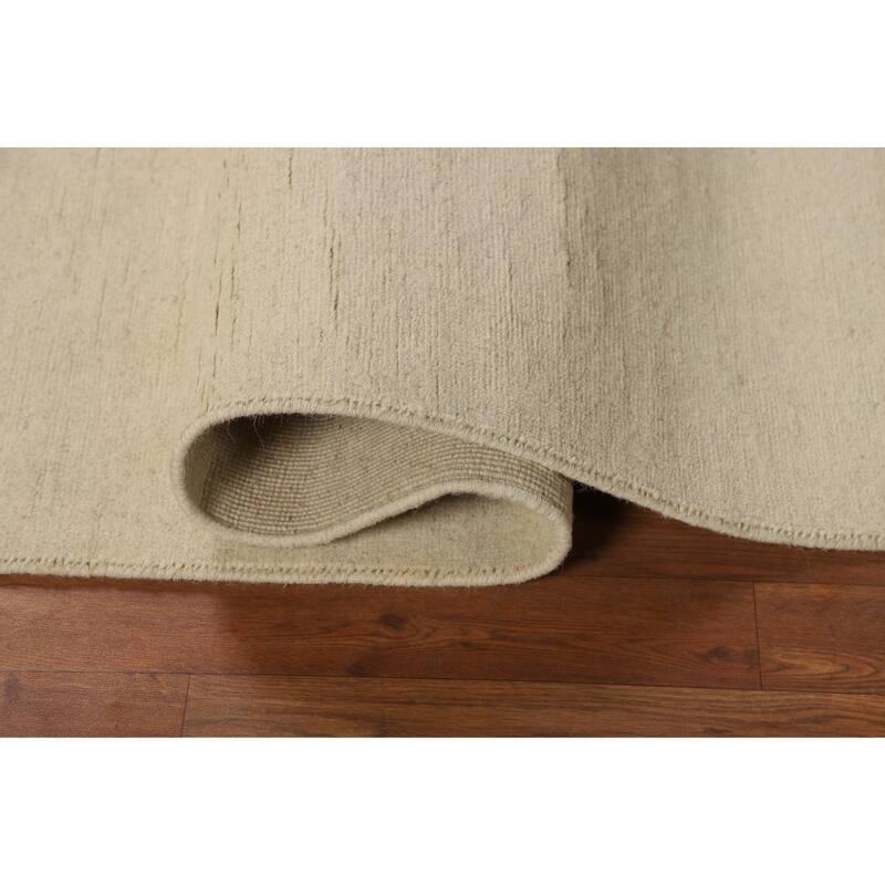 Solid Gabbeh Oriental Runner Rug Handmade Wool Carpet - 3'3"x 6'10"