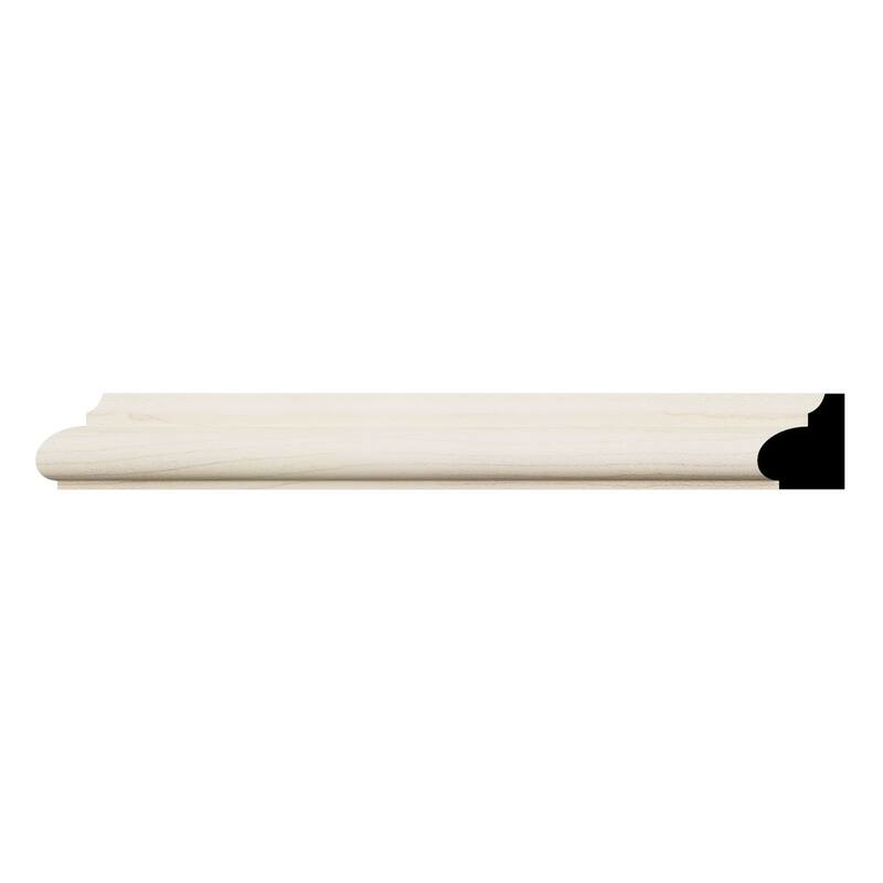 WM1207: 11/16-in D x 7/8-in W x 96-in L Americraft Solid Hardwood Stain Grade Base Cap Moulding - Maple