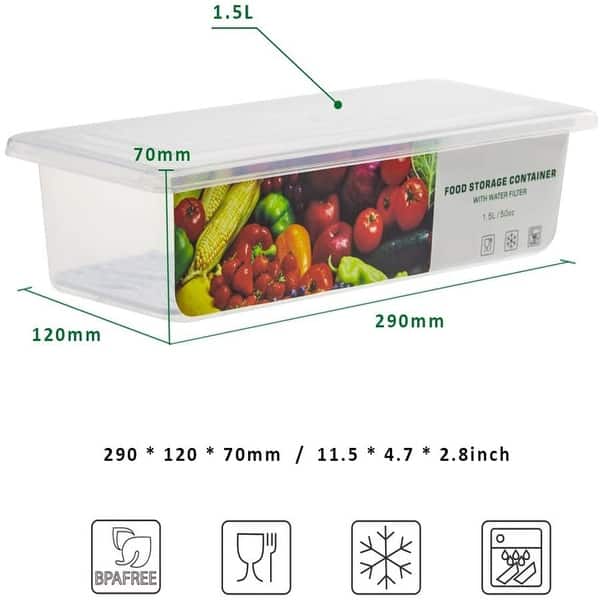 Refrigerator Food Storage Containers With Drainer Kitchen
