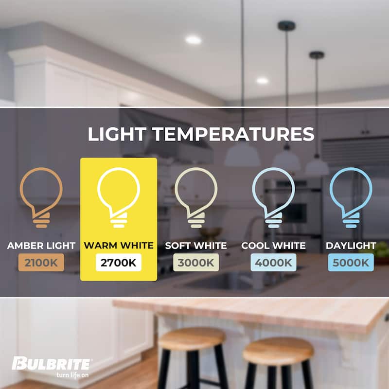 Bulbrite LED Filament Pack of (4) 7 Watt Dimmable A15 Light Bulb with Clear Glass Finish and Medium (E26) Base