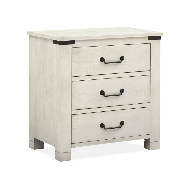 Magnussen Home Chesters Mill Alabaster Drawer Nightstand - 3-drawer