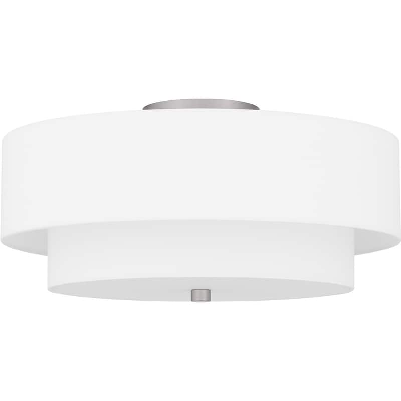 Quoizel Semi-Flush Mount 2-Light Semi-Flush Mount in Brushed Nickel - Brushed Nickel
