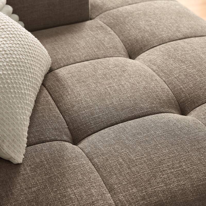 Liana Right-Facing Upholstered Fabric Modular Sofa with Chaise