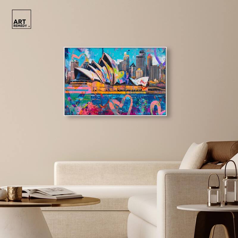 Sydney Opera Graffiti Canvas by Art Remedy