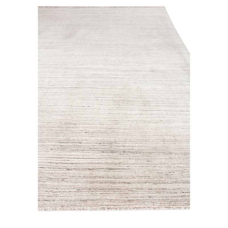 EXQUISITE RUGS Palazzo Hand-loomed Wool/Bamboo Silk Dark Grey/Grey Area Rug.