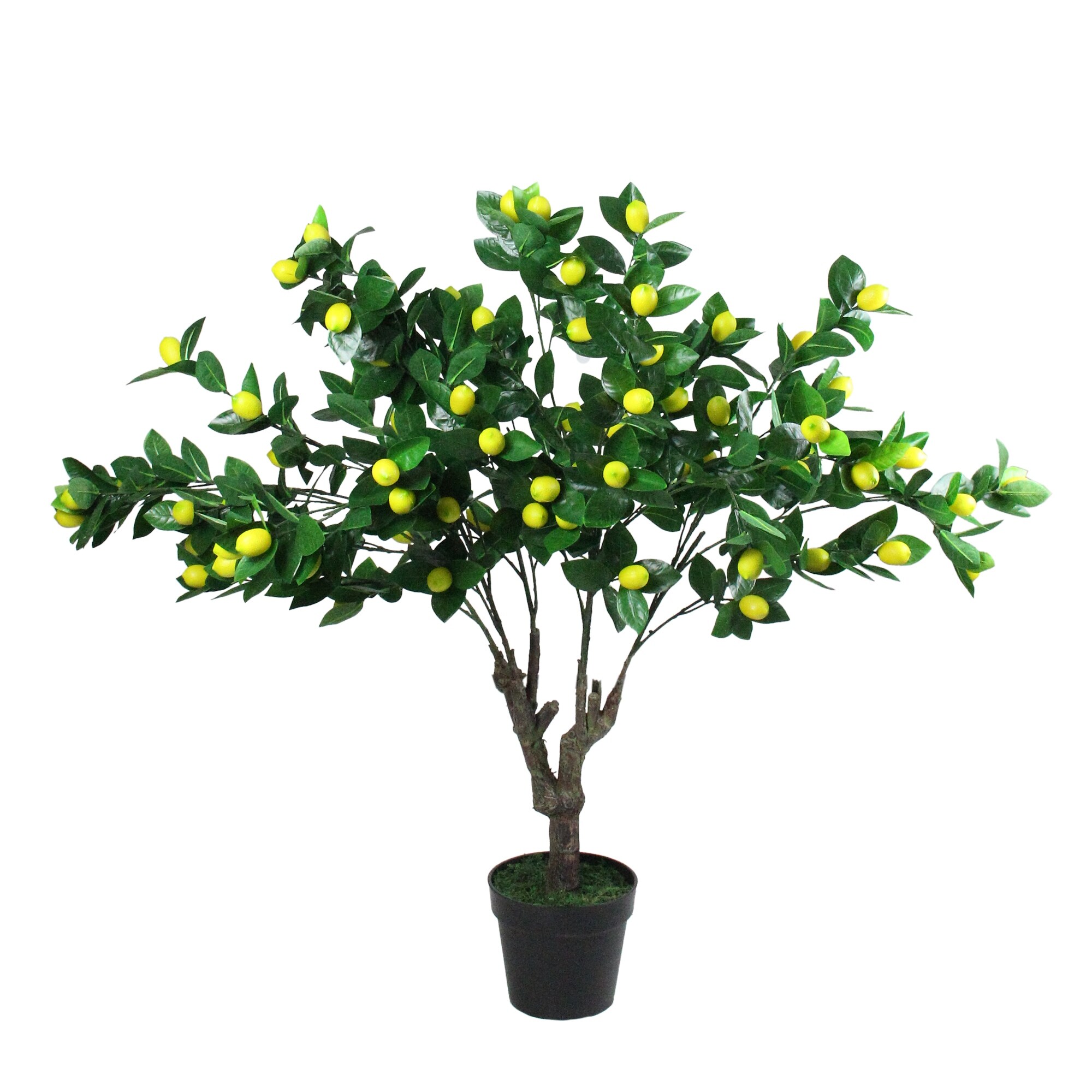 Shop 45 Potted Green And Yellow Artificial Lemon Tree Overstock