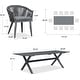 preview thumbnail 12 of 15, PURPLE LEAF Outdoor Dining Set with Patio Aluminium Dining Table and Wicker Rattan Chairs