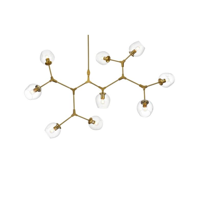 Elegant Lighting 1712G60 Cavoli 9 Light 60" Wide Abstract Chandelier