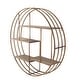 preview thumbnail 15 of 17, Sagebrook Home Modern Glam Iron and Wood Wall Storage Shelf - 32" x 7" x 32"