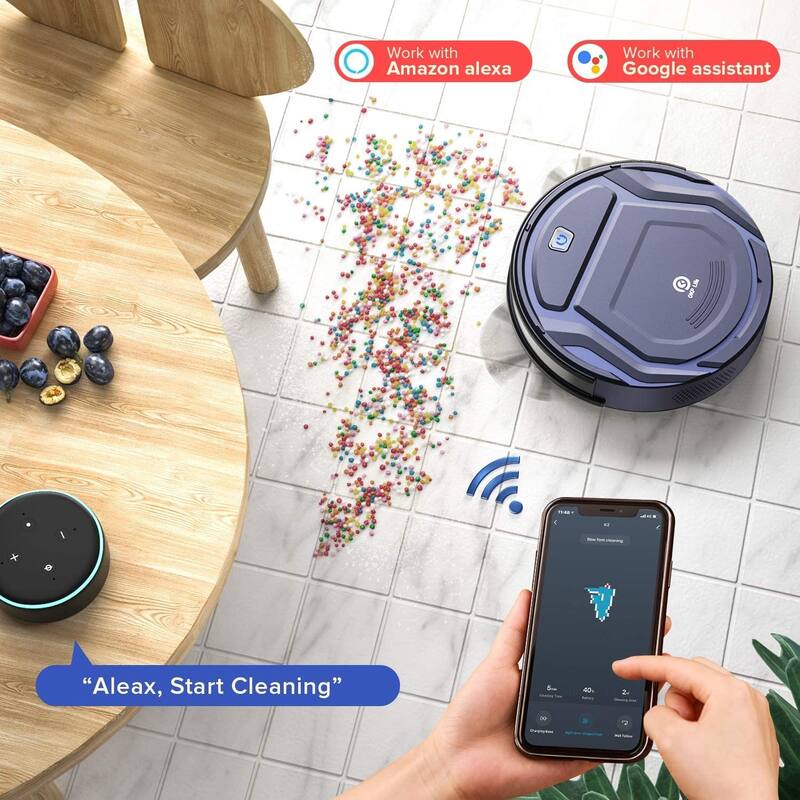Robot Vacuum Cleaner with WiFi/APP/Alexa Control, Self Recharging