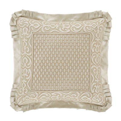 J. Queen New York Lazlo 20" Square Embellished Decorative Throw Pillow