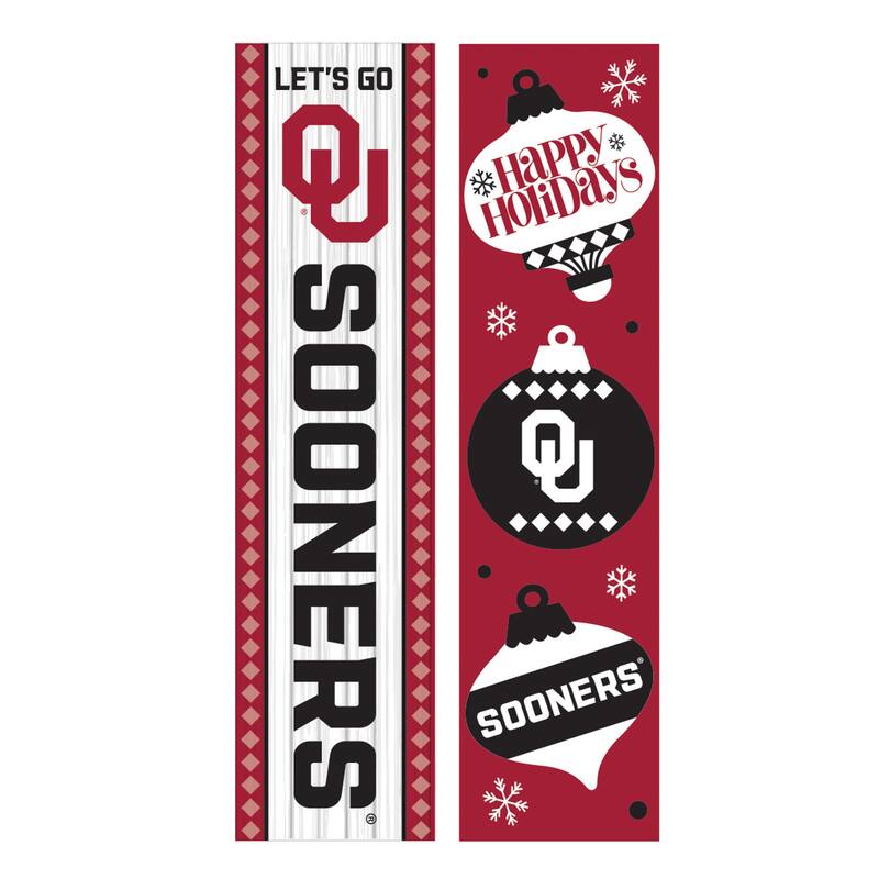 47" Double Sided Seasonal Porch Leaner, University of Oklahoma - 47" x 11.25"