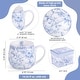 preview thumbnail 3 of 6, STP Goods Blue Flowers Bone China Tea Set for 2 pers. in Gift Box