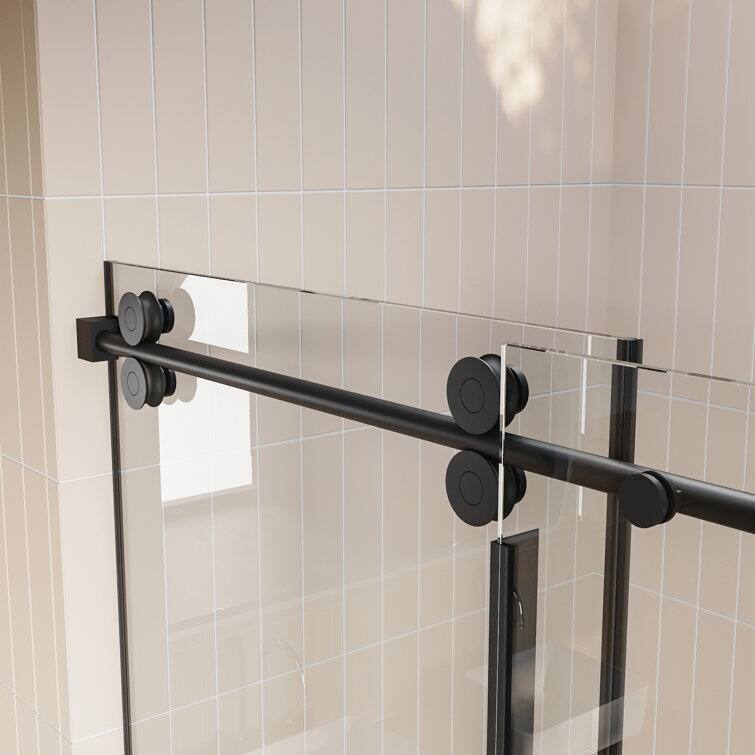 DeerValley Concord 56" - 60" W x 76" H Single Sliding Frameless Shower Door