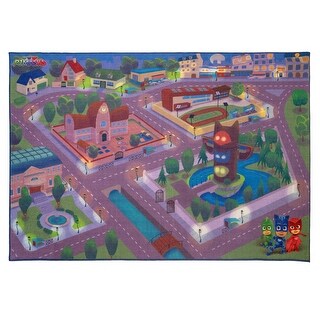 Licensed PJ Masks City Roads Youth Digital Printed Play Mat Area Rug ...