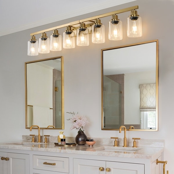 8 light bathroom fixture top