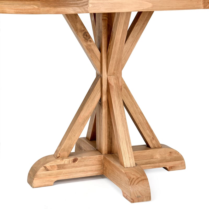 Maxwell Oval Pine Wood Dining Table by Kosas Home