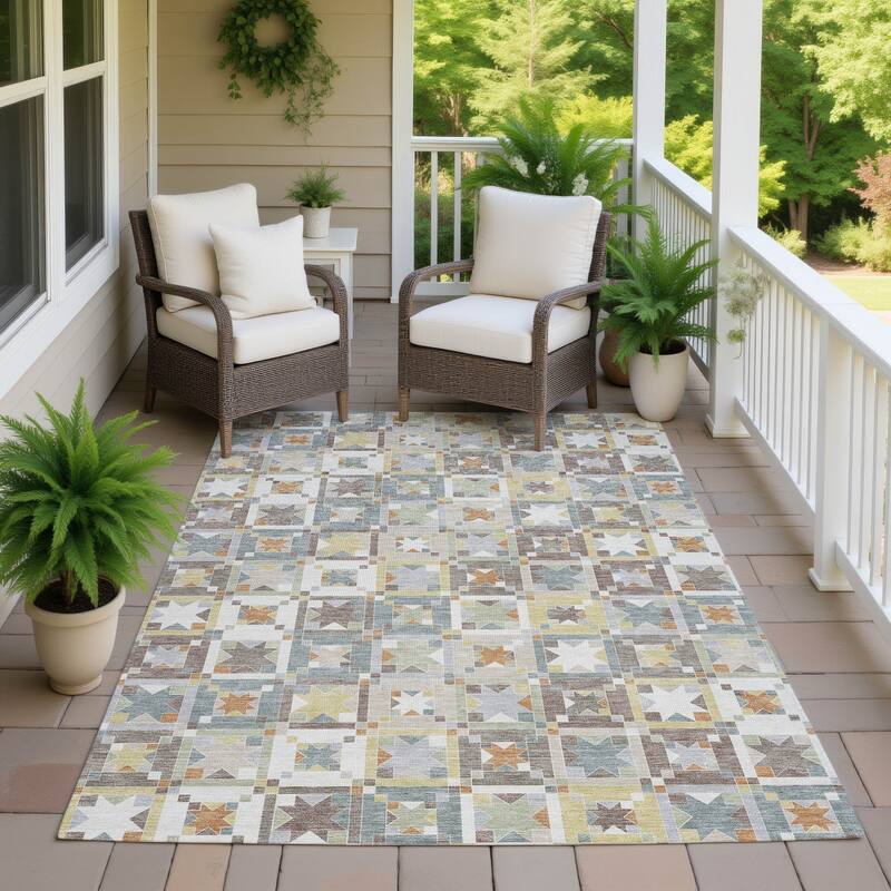 Machine Washable Indoor/ Outdoor Global Goddard Chantille Rug